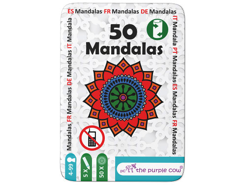 The Purple Cow Tin of 50 Mandalas