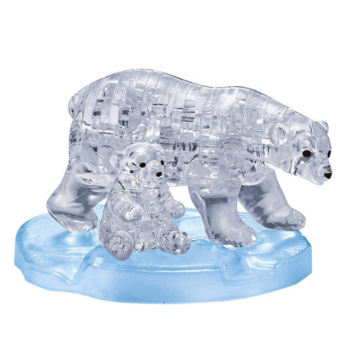 3D Polar Bear And Cub Crystal Puzzle