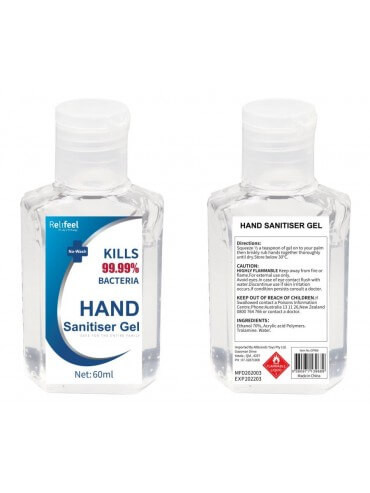 Relifeel hand sanitiser 60ml