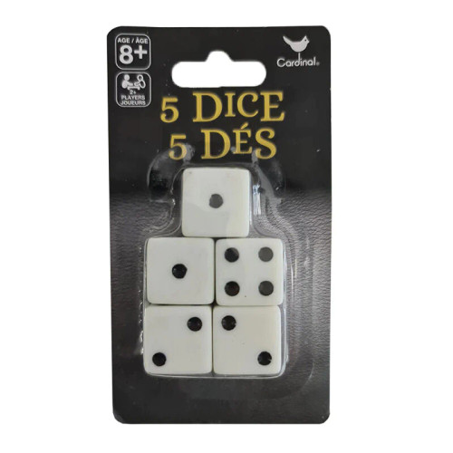 Classic Games Pack Of 5 Dice