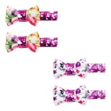 Fluro Mini Bow Hairclips
