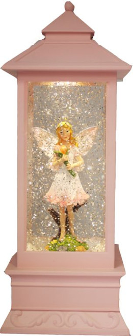 Glitter Lantern Pale Pink with Pink Fairy