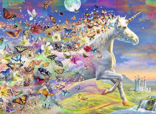 Ravensburger - Unicorn and Butterflies Puzzle 500 Piece