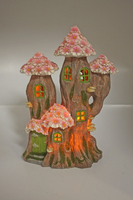 29cm Resin Solar Flower House