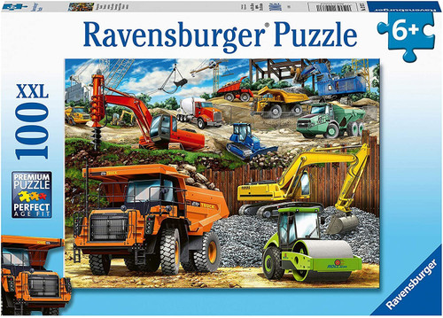 Ravensburger - Construction Vehicles Puzzle 100 Piece