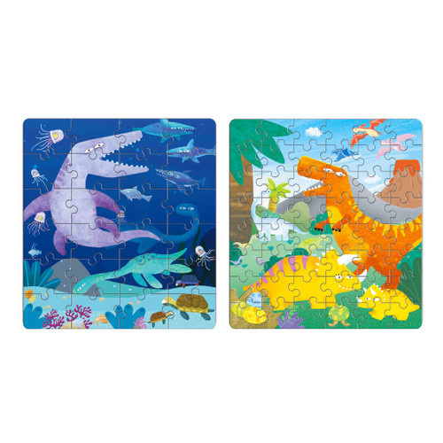 2 In 1 Travel Magnetic Puzzle - Dinosaurs