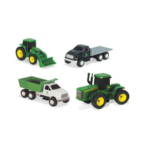 John Deere 4 Piece Gift Set 2 Trucks 2 Tractors 1:64 Scale