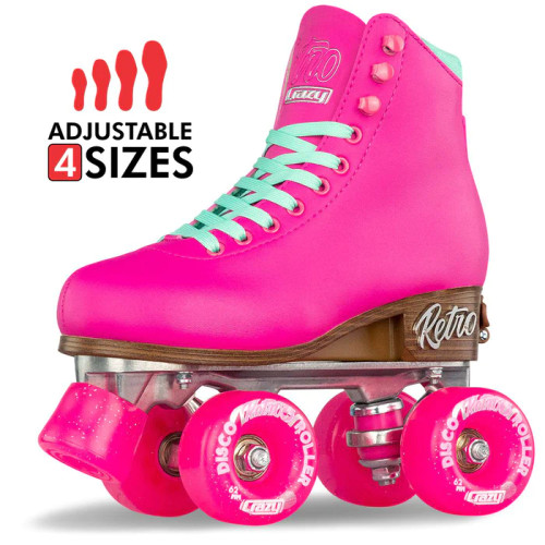 Retro Roller Skates Pink (Eu42) Mens 9/ Ladies10