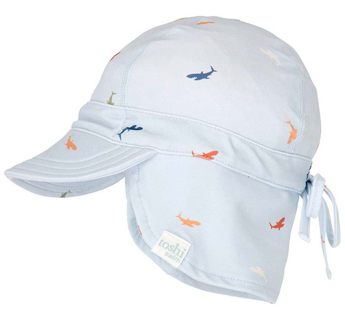 Toshi Swim Flap Cap Sharks - Extra Small