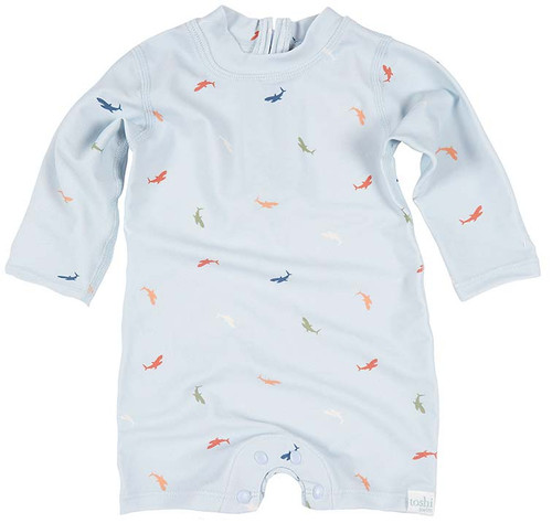 Toshi Onesie Long Sleeve Sharks - Size 00