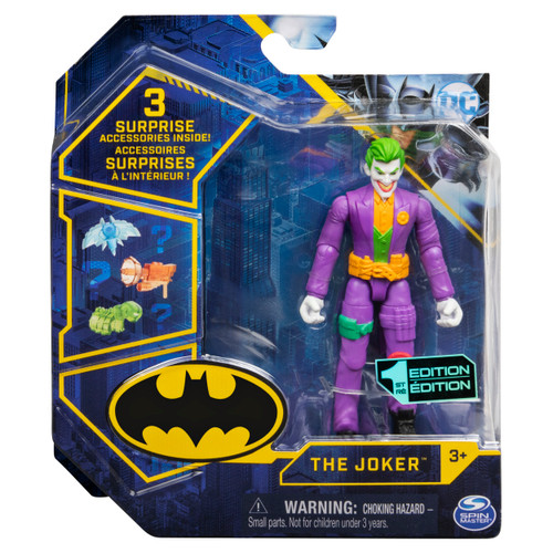 Batman 4 Inch Basic Figure With 3 Accessories - The Joker