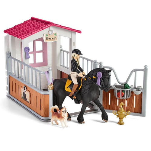 Schleich Horse Stall With Tori And Princess
