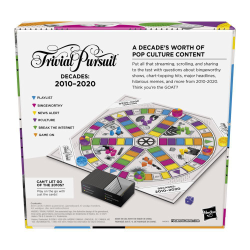 Trivial Pursuit Decades 2010 to 2020