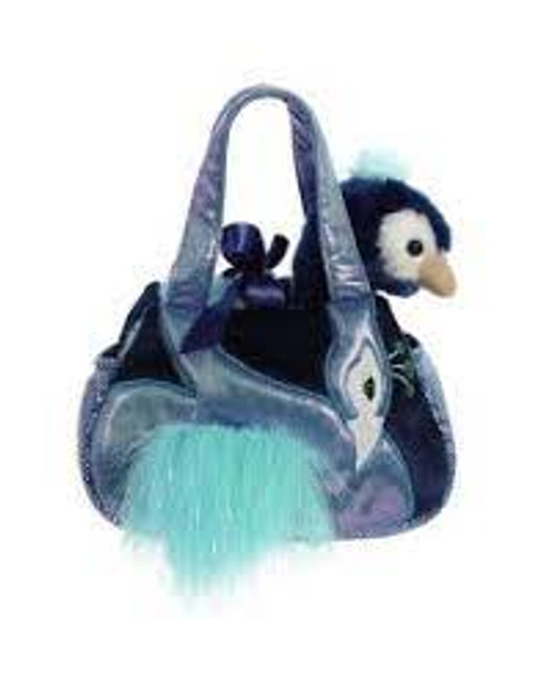 Fancy Pal - Peacock in Blue/Purple Fluffy Bag