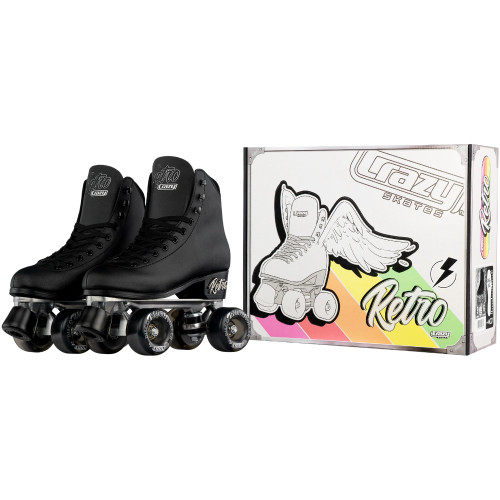 Retro Roller Skates Black (Eu37) Mens 5/ Ladies 6