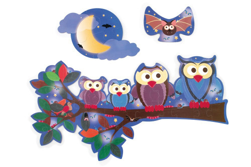 Scratch Europe - Puzzle 39pcs - 2 Sided - Owl Day/Night