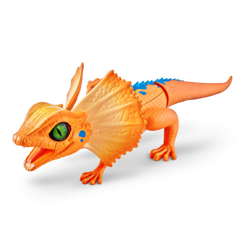 Robo Alive Light-Up Frill Neck Lizard - Orange