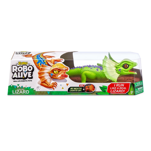 Robo Alive Light-Up Frill Neck Lizard - Green