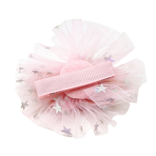 Bella Bunny Pale Pink Sequin Ears With Tulle Hairclips