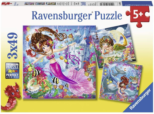 Ravensburger - Charming Mermaids 3x49 Piece Puzzles