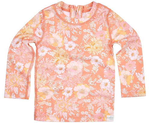 Toshi Swim Rashie Long Sleeve Tea Rose - Size 1