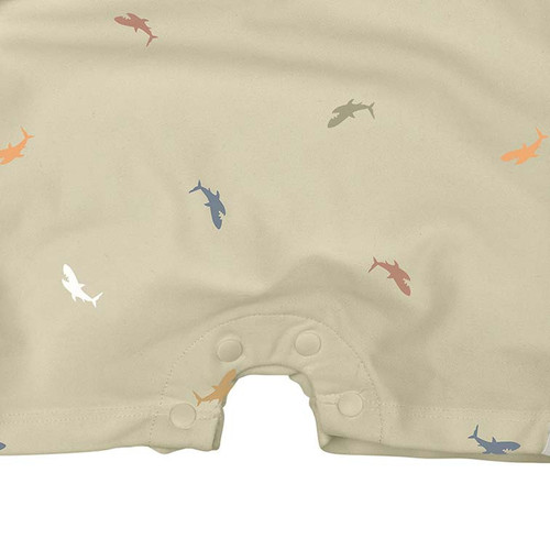 Toshi Swim Onesie Long Sleeve Shark Tank - Size 0