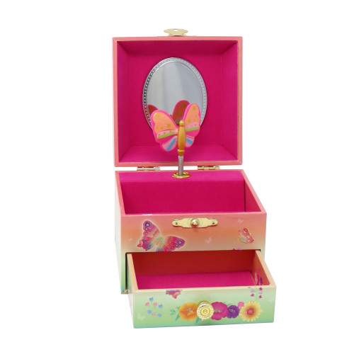 Rainbow Butterfly Small Musical Jewellery Box