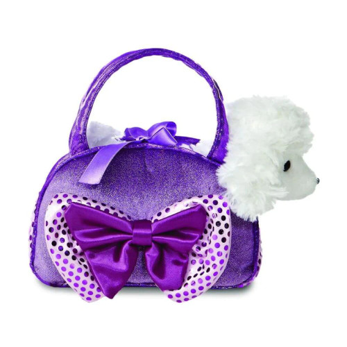 Fancy Pal - Poodle In Purple Bow Bag