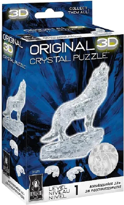 3D Silver Wolf Crystal Puzzzle