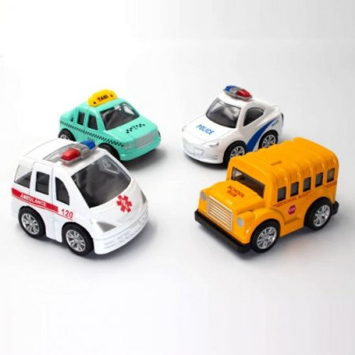 Diecast Mini City Vehicle 4 Pack