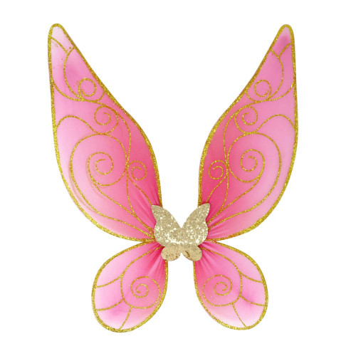 Butterfly Ballet Pink & Gold Spakle Wire Wings