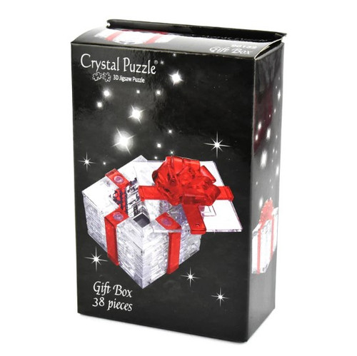 3D Red Ribbon Gift Crystal Puzzle