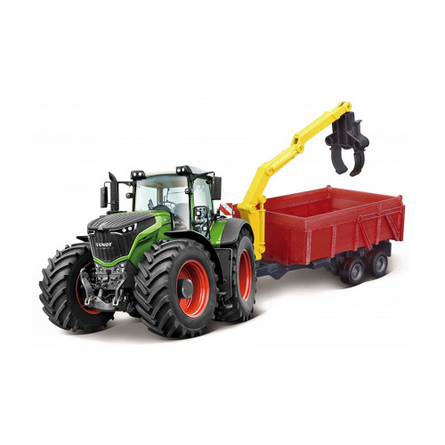 Bburago 10cm Fendt 1000 Vario Tractor & Combination Trailer