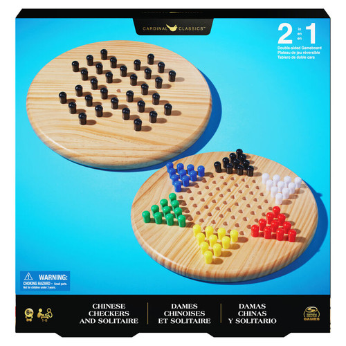 Classic Games Wooden Solitare And Chinese Checkers