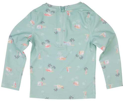 Toshi Swim Kids Rashie Half Zip Long Sleeve Uluwatu Size 7 Toshi Swim Kids Rashie Half Zip Long Sleeve Uluwatu Size 7