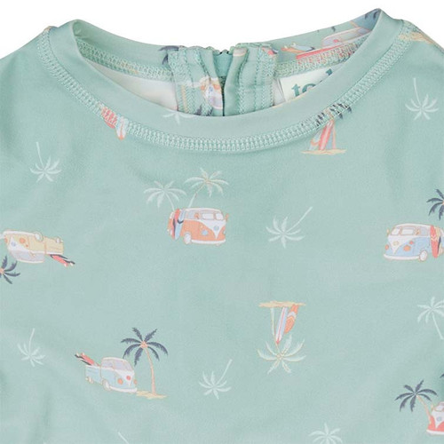 Toshi Swim Kids Rashie Half Zip Long Sleeve Uluwatu Size 7 Toshi Swim Kids Rashie Half Zip Long Sleeve Uluwatu Size 7