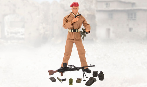 WW2 Infantry Figure 1:6 Scale W Accessories - Parachute