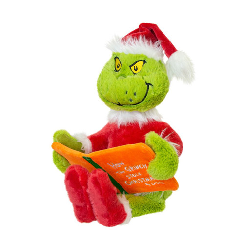 Dr. Seuss 40cm Plush Grinch with Book