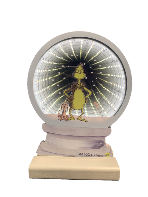 Dr Seuss 20cm Infinity Snow Globe Grinch and Max