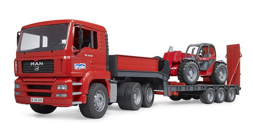 Bruder 1:16 MAN TGA Low Loader with Manitou Telescopic Load