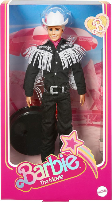 Barbie Movie Ken Doll in Black and White Western Outfit