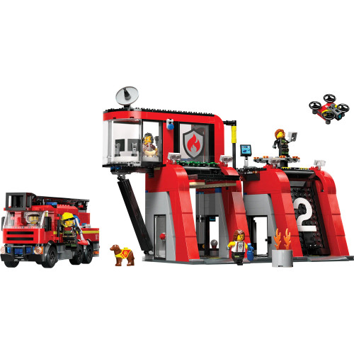 Lego City - Fire Station with Fire Truck