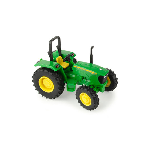 John Deere 5705E Tractor Hauling Set with Horses