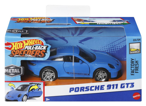 Hot Wheels Pull Back Speeders - Porsche 911 GT3