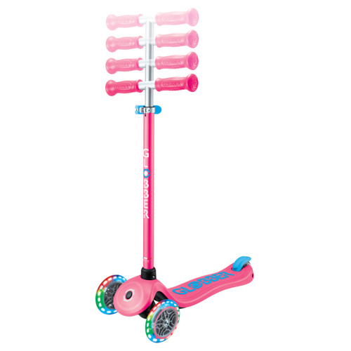 Globber Primo Plus Fuchsia Pink/Sky Blue Light Up Wheels Globber Primo Plus Fuchsia Pink/Sky Blue Light Up Wheels