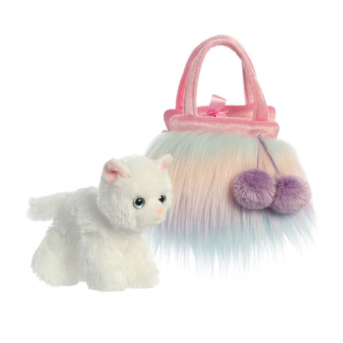Fancy Pal White Cat with Fluffly Fancy Bag Fancy Pal White Cat with Fluffly Fancy Bag