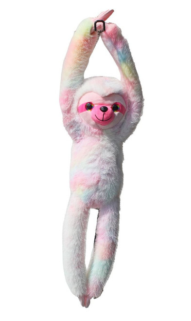 Hanging Sloth Grace - Pastel Rainbow
