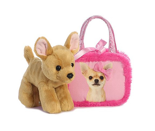 Fancy Pals Pet Carrier Pink Chihuahua in Bag