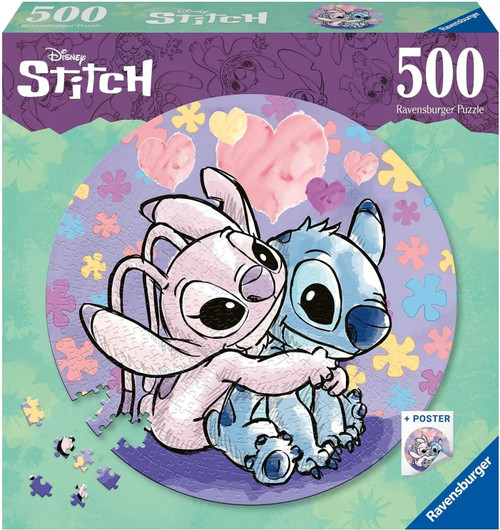 Ravensburger - Disney Stitch Round Puzzle 500 Piece