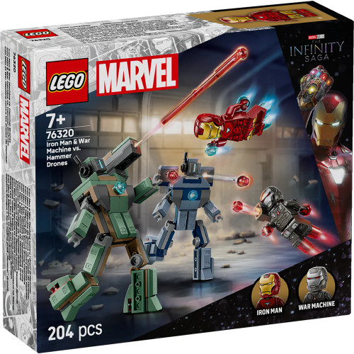 Lego Marvel - Iron Man & War Machine vs Hammer Drones